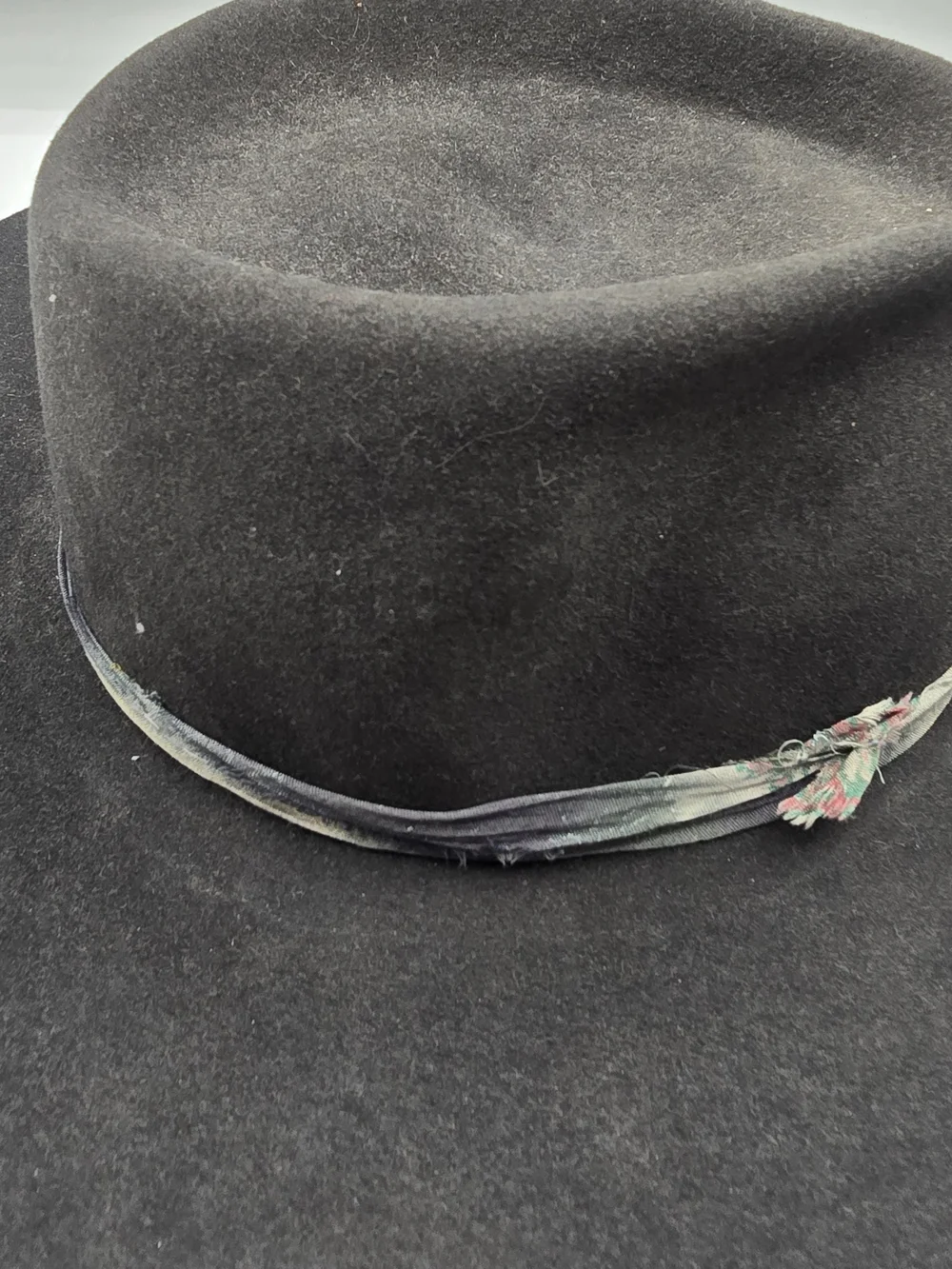 Lovely Bird Malibu Wool Felt Rancher Hat Black Cowgirl Feather Trim Boho Western